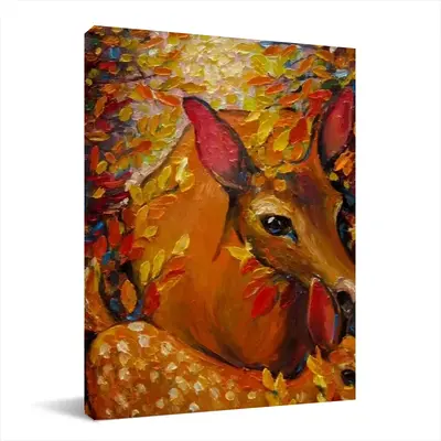 Deer Secret Hideaway Canvas Decorative Painting (Multi-Size, Vertical)