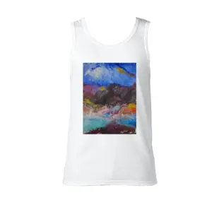 Men Mixing Skies Cotton Sleeveless Vest