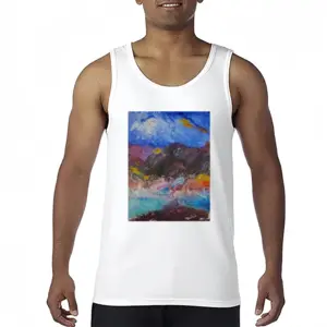 Men Mixing Skies Cotton Sleeveless Vest