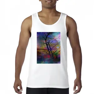 Men Hypnotic Universe Cotton Sleeveless Vest