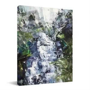 Triplet Falls Canvas Decorative Painting (Multi-Size, Vertical)