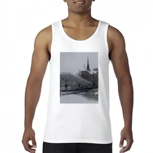 Men Notre Dame Of Paris From Rue Du Cloitre Cotton Sleeveless Vest