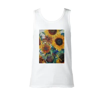 Men The Sunflowers Cotton Sleeveless Vest