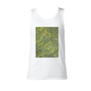 Men Hammered Green Cotton Sleeveless Vest