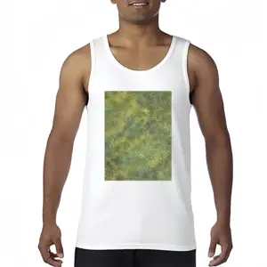 Men Hammered Green Cotton Sleeveless Vest