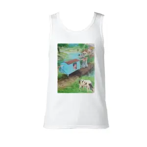 Men Being Carried Away Cotton Sleeveless Vest