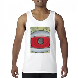 Men Red Eye Cotton Sleeveless Vest