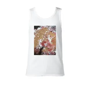 Men Hydrangea Gold Cotton Sleeveless Vest