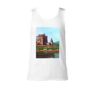 Men Fantasy Castle Cotton Sleeveless Vest