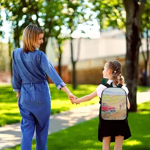 Two Friends Near The 1955 Buick 13 Inch Children's School Bag