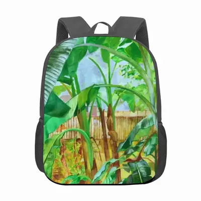 Backyard Banana Trees 13 Inch Children's School Bag