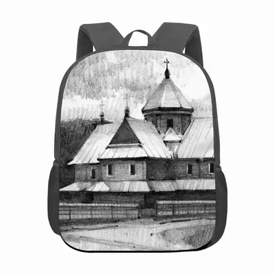 Church In The Carpathians 13 Inch Children's School Bag