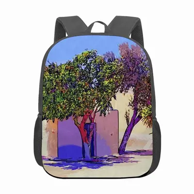 Santorini Trees In Oia 13 Inch Children's School Bag