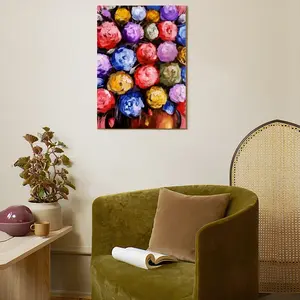 Beautiful Like Roses Canvas Decorative Painting (Multi-Size, Vertical)