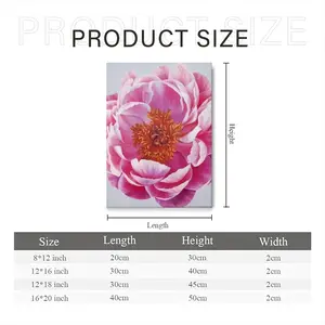 Coral Charm Peony Canvas Decorative Painting (Multi-Size, Vertical)