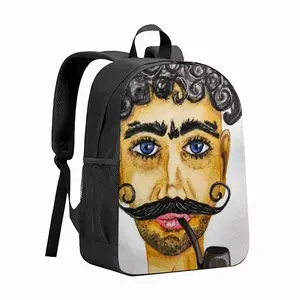 Ataman - Watercolor Man Cossack People Mustache 13 Inch Children's School Bag