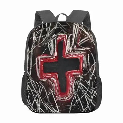 Black Cross 13 Inch Children's School Bag