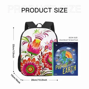 Three Flowers Of Joy 13 Inch Children's School Bag