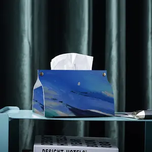 Into The Great Blue Leather Tissue Box