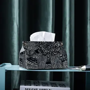 Ripples Leather Tissue Box