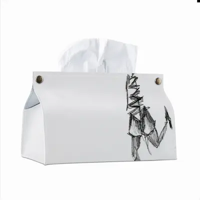 Angst Fear Leather Tissue Box