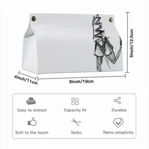 Angst Fear Leather Tissue Box