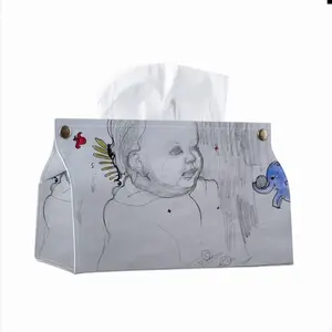 Baby - Drawing Pencil Leather Tissue Box