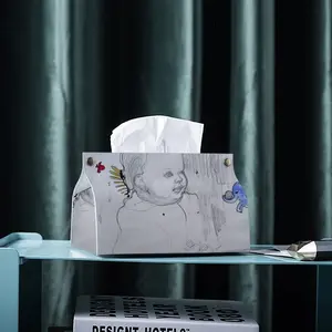 Baby - Drawing Pencil Leather Tissue Box