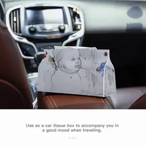 Baby - Drawing Pencil Leather Tissue Box