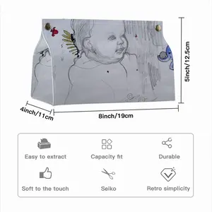 Baby - Drawing Pencil Leather Tissue Box