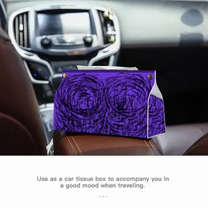 Purple Swirl Leather Tissue Box