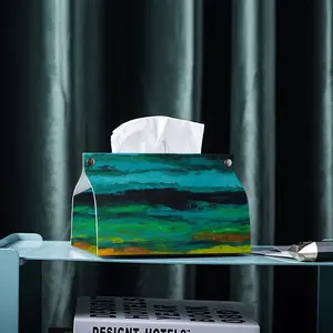 Toward The Infinity Leather Tissue Box