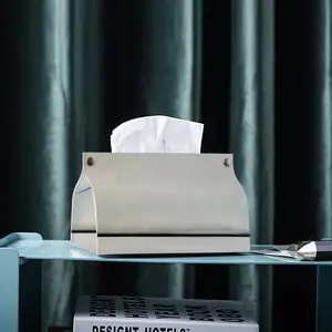 Untitled 18M Leather Tissue Box