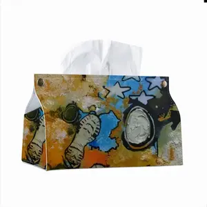 I Walk On The Moon Leather Tissue Box