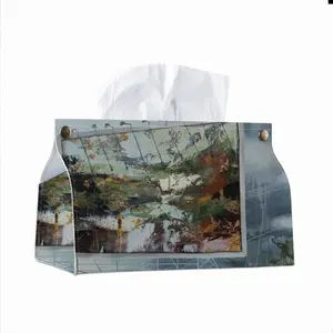 Storm Watch Leather Tissue Box