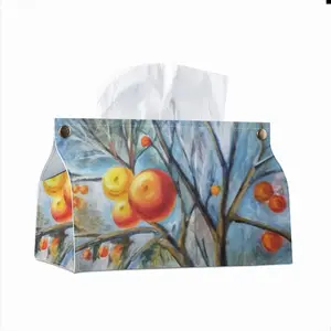 The Apple Tree Leather Tissue Box