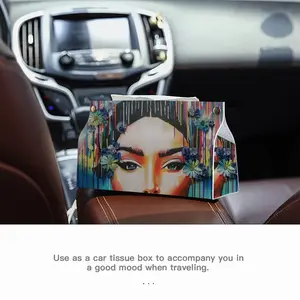 Illuminate The Sky Leather Tissue Box