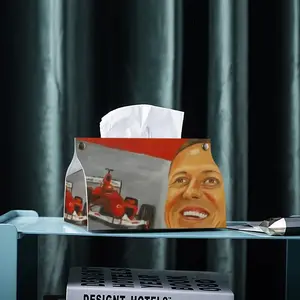 Michael Leather Tissue Box