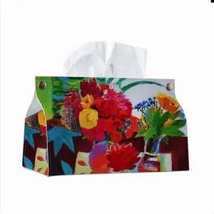 Morning Tea October Leather Tissue Box