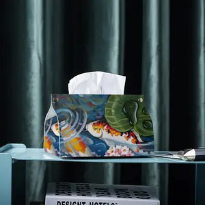 Romance In The Water Leather Tissue Box