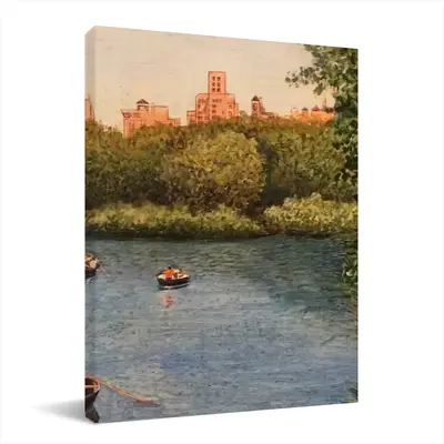 Boats In Central Park Canvas Decorative Painting (Multi-Size, Vertical)