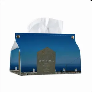 End Of Mainland Britain Leather Tissue Box