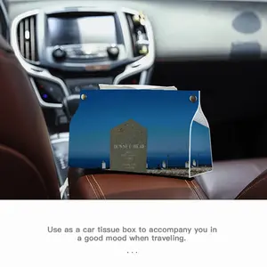 End Of Mainland Britain Leather Tissue Box