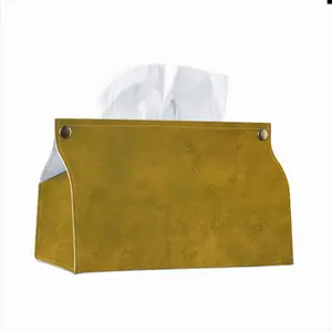 Divided Leather Tissue Box