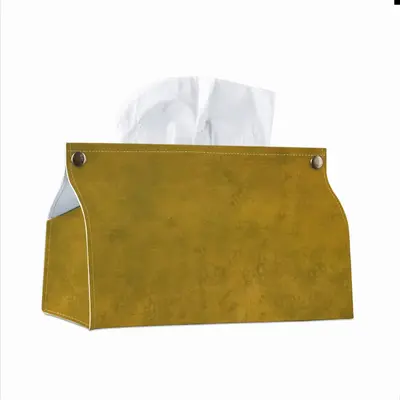 Divided Leather Tissue Box