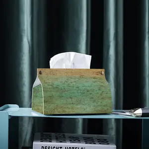 Wind Swept Leather Tissue Box