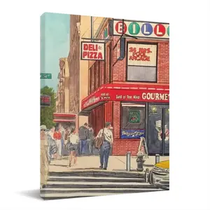 Billiards On 34Th St New York City Canvas Decorative Painting (Multi-Size, Vertical)