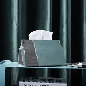 Finding The Balance Leather Tissue Box