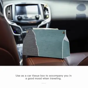 Finding The Balance Leather Tissue Box