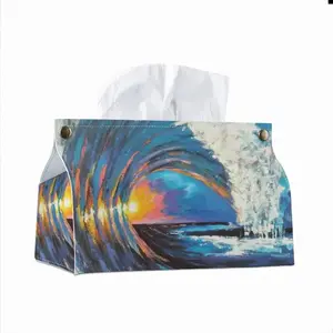 In The Eye Of The Storm Leather Tissue Box